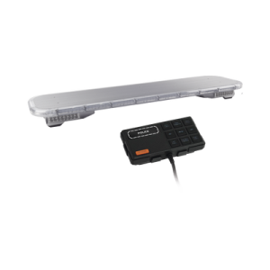 Barra de luces LED de 46" Rojo/Azul/Ambar , De 132 LEDs, Sirena, Bocina y Controlador Incluido, Ideal para Equipar Unidades de Seguridad Publica
