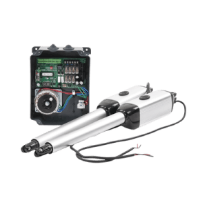 Kit de brazos para automatizar portones vehiculares abatibles de 2 hojas/ 3 Mts / 300 Kg / Uso solo residencial / Compatible con respaldo de energía