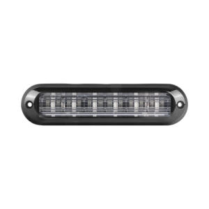 Luz Auxiliar Ultra Brillante IP67 de 6 LEDs, Color Azul, con mica transparente y bisel negro