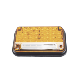 Luz de Advertencia de 7X4", Color Ambar, Con Luz de Trabajo, Ideal para Ambulancias