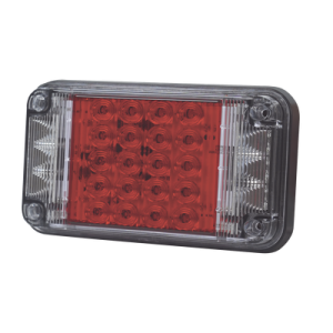 Luz de Advertencia de 7X4", Color Rojo, Con Luces de Trabajo, Ideal para Ambulancias