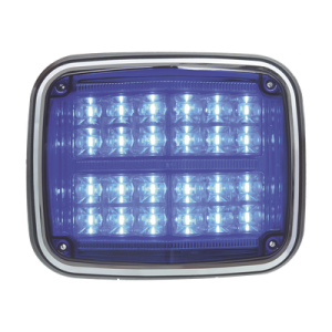Luz de advertencia de 8 X 6", Color Azul, SAE, IP67, Ideal para Ambulancias