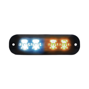Luz perimetral, 4 LEDs Ultra Brillantes, color ambar / azul