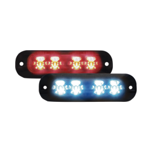 Luz auxiliar con 4 LEDs color rojo-azul