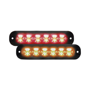Luz Auxiliar Serie X3705, 6 LEDs Ultra Brillantes, multicolor Rojo / Ambar