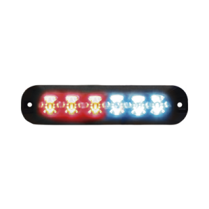 Luz Auxiliar Serie X3705, 6 LEDs Ultra Brillantes, color Rojo / Azul