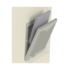 Rejilla para Respiración de Gabinete tipo LPFORTE con Filtro, para ventilador de 12 x 12 cm