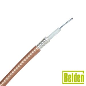 Cable RG142BU con blindaje de doble malla con baño de plata 96%, aislamiento de TFE teflón.
