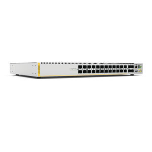 Switch Stackeable Capa 3, 24 puertos SFP Gigabit + 4 puertos SFP+ 10 G, fuente redundante