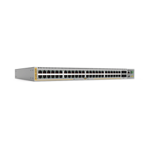 Switch inteligente de distribución o core, Stackeable, Capa 3, 48 x 1000 Mbps + 4 x SFP+ 10 G, Doble fuente de alimentación redundante