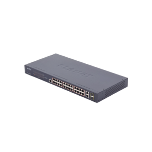Switch administrable de 24 puertos 10/100TX PoE+ y 2 puertos combo TP/SFP Gigabit