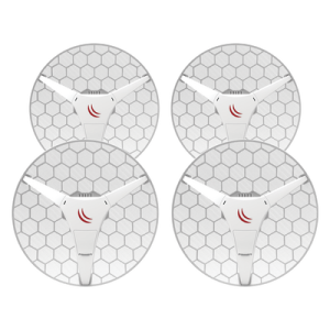 4pack (LHG XL HP5) Cliente y PtP de Alta Potencia, Antena de Rejilla Mejorada de 27 dBi en 5GHz 802.11 a/n