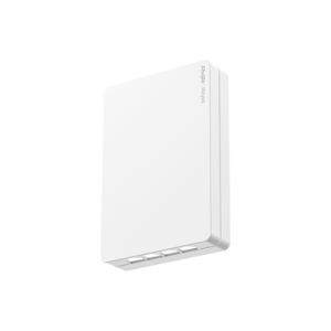 Punto de acceso Wi-Fi 6 de pared para interior 360°, doble banda, 2976 Mbps, 4 puertos GE downlink + 1 puerto GE uplink, hasta 512 usuarios, portal cautivo standalone, compatible con reyee mesh