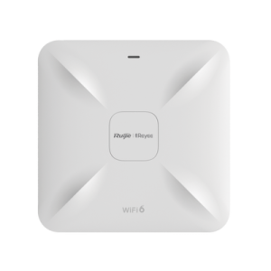 Punto de acceso Wi-Fi 6 de techo para interior 360°, doble banda, 2.97 Gbps, hasta 512 usuarios, 1 puerto GE + 1 puerto de 2.5GE, portal cautivo standalone, soporta Reyee Mesh
