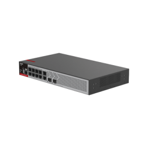 Switch Administrable L2+ con 10 puertos Gigabit (1-8 PoE+), 2 SFP para fibra 1Gb / 2.5 Gb , gestión gratuita desde la nube, 125w