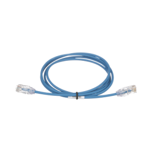 Cable de Parcheo TX6, UTP Cat6, Diámetro Reducido (28AWG), Color Azul, 7ft