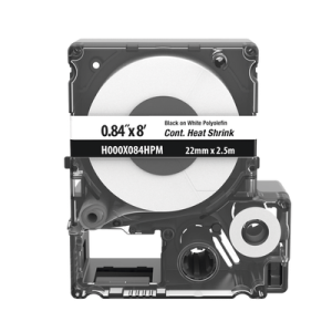 CASSETTE ETIQUETAS CINTA CONTINUA TERMO CONTRACTIL  .84 IN D/ANCHO X 2.4M D/LARGO