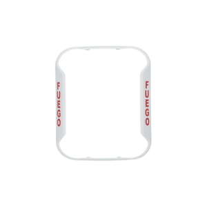 Bisel para Sirenas, Estrobos y Sirenas-Estrobos de Montaje en pared / Color Blanco / Texto en Español / Paquete con 5 Piezas