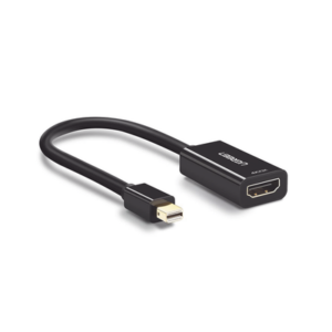 Convertidor Mini Display Port a HDMI / 4K@30Hz / Blindaje interno múltiple / Carcasa ABS / Longitud de 25 cm