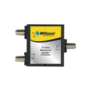 Divisor de potencia (Splitter) en 75 Ohm, de dos vías para 700-2700 MHz.