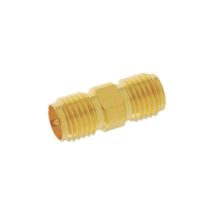 Adaptador Barril de Conector SMA Hembra a SMA Hembra Inverso, Oro/ Oro/ Teflón.