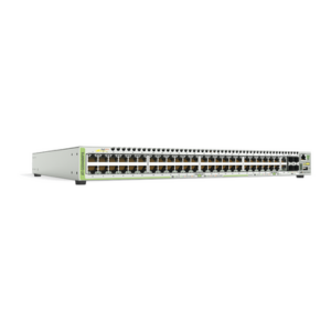Switch PoE+ Stackeable Capa 3, 48 puertos 10/100/1000 Mbps + 2 puertos SFP Combo + 2 puertos SFP+ 10 G Stacking, 370 W