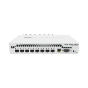 (CRS309-1G-8S+IN) Switch administrable Sistema Operativo Dual, puerto 1G Rj45, 8 puertos 10G SFP+ para Escritorio