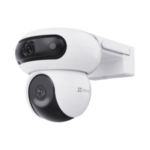 Cámara PT Doble Lente / Movimiento en Ambos Lentes 8 Megapixel (4MP+4MP) / IA Detección Humana y Vehiculo / Vision Nocturna a Color / Vista Simultánea de camara PT y Cámara Fija / Audio Bidireccional