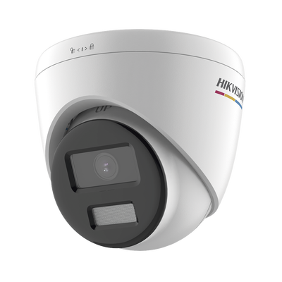 Turret IP 2 Megapixel / ACUSENSE Lite (Detección de Movimiento en Humanos y Vehículos) / Lente 2.8 mm / Luz Blanca 30 mts / Imagen a Color 24/7 / Exterior IP67 / WDR 120 dB / PoE / ONVIF