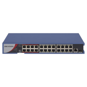 Switch PoE+ / No Administrable / 24 Puertos 10/100 Mbps PoE+ / 1 Puerto 10/100/1000 Mbps + 1 Puerto SFP Uplink / PoE hasta 250 metros / 230 W