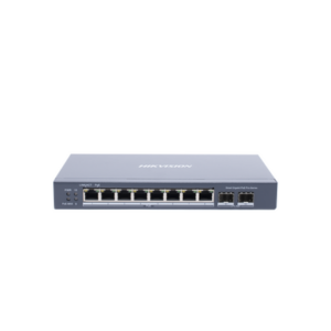 Switch Gigabit PoE+ / Administrable / 8 puertos 10/100/1000 Mbps PoE+ / 2 puertos SFP / configuración remota desde Hik-ProConnect / PoE hasta 250 metros / 110 W