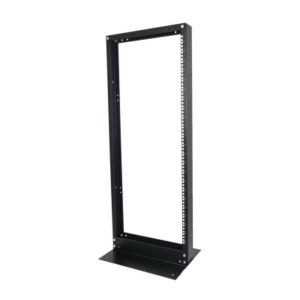 Rack de 2 Postes, Estándar 19", 48 Unidades, de Acero, Base "L" para Anclar a Piso.