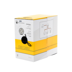 Carrete de cable de 305 m (1000 ft) Cat5e, Aleación de Cobre y Aluminio (CCA), color Negro, Uso Interior.