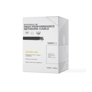 Carrete de 305 m (1000 ft) Cat5e, aleación de cobre y aluminio ( CCA ) color blanco, uso interior