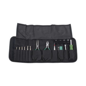 Juego de Herramientas en Estuche Portátil con 25 Pzas. (Desarmadores Finos + Pinzas + Puntas + Maneral).