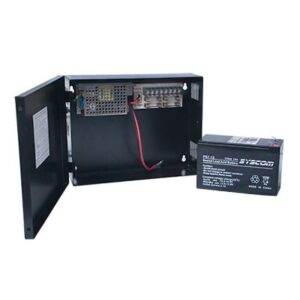 Fuente de Poder para CCTV de 4 Salidas a 12 Vcd. 2.8 Amp. con Respaldo de Baterías (no incluidas).