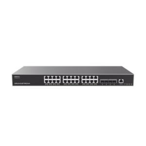 Switch Gigabit Administrable / 24 puertos 10/100/1000 Mbps + 4 Puertos SFP+ 1oG Uplink / Compatible con GWN Cloud.
