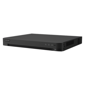 (ACUSENSE / Evita Falsas Alarmas) DVR 4K / 16 Canales TURBOHD + 16 Canales IP / 2 Bahía de Disco Duro / Audio por Coaxitron / Salida de Vídeo en 4K / Entrada Salida de Alarma