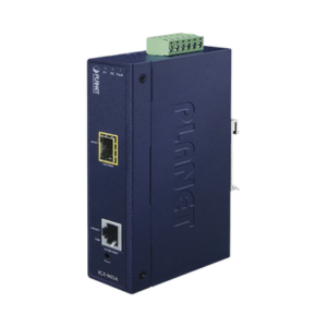 Convertidor de Medios Industrial Administrable, Puerto Ethernet 10/100/1000 BASE-T a Puerto SFP 100/1000X