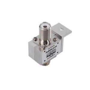Protector Coaxial RF Contra Descargas Atmosféricas de 1.5 a 400 MHz Con Conectores UHF Hembra (Con ceja Frontal)