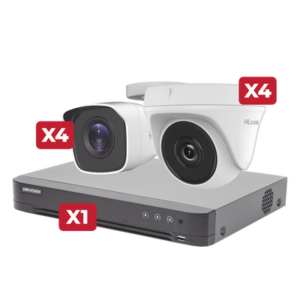 Kit de CCTV 4 Megapíxeles / Incluye Grabadora de 8 Canales / Cámara Turret / Cámara Bala