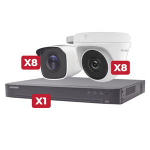 Kit de CCTV 8 Megapíxeles / Incluye Grabadora de 16 Canales / Cámara Turret / Cámara Bala