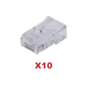Kit de 10 Plugs RJ45 para cable UTP
