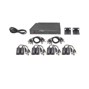 Kit de TRANSCEPTOR ACTIVO DE 8 CANALES / VIDEO+PODER en un solo Cable UTP / 150 metros en 4K, 200 metros en 5 MP/ Envía 36 Vcc y Recibe 12 Vcc / TODO INCLUIDO PARA RACK / Compatible con cámaras HD-TVI/CVI/AHD/CVBS / INSTALACIÓN LIMPIA