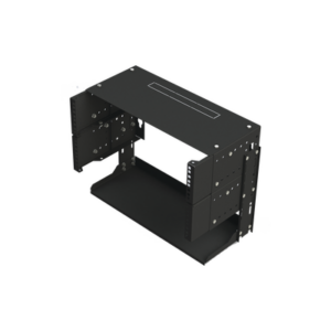 Rack Abierto de 19" de 5 Unidades Profundidad Ajustable (8" a 12") con Charola de Uso Múltiple.