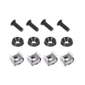 Juego de 4 Tornillos con 4 Arandelas y 4 Tuercas Enjauladas para Rack LINKED PRO.