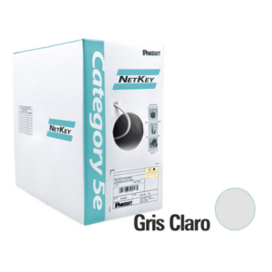 Bobina de Cable UTP de 305 m. de Cobre, Color Gris, Categoría 5e (24 AWG), LSZH (Bajo Humo, Cero Halógenos), de 4 Pares