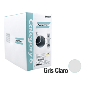 Bobina de Cable UTP 305 m. de Cobre, Gris, Categoría 6 (24 AWG), 1000Mbps, LSZH (Bajo Humo, Cero Halógenos), de 4 pares