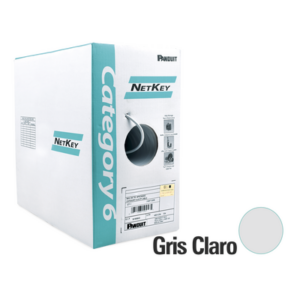 Bobina de Cable UTP 305 m. de Cobre, Gris, Categoría 6 (24 AWG), 1000Mbps, LSZH (Bajo Humo, Cero Halógenos), de 4 pares