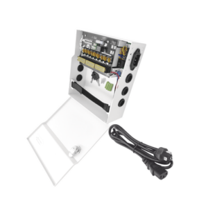Fuente de Poder 12 Vcc 10 A / 9 Salidas / Capacidad de Batería de Respaldo / Requiere Batería / Voltaje de Entrada 96-264 Vca